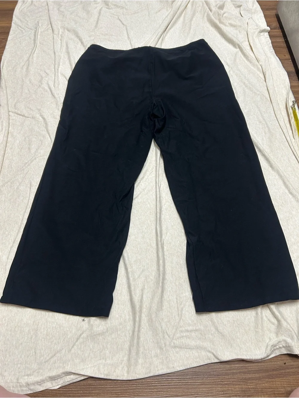 Eileen Fisher Pull On Wide Straight Leg Pants Stretch Elastic Business Casual